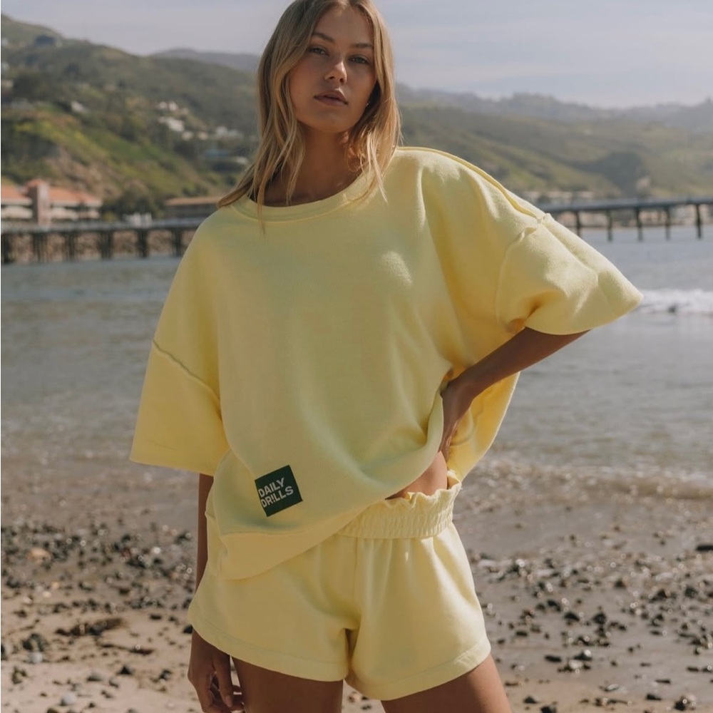 Yellow Daily Drills Lounge Set